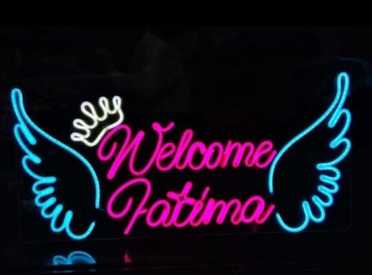 Neon light sign boards in Pakistan